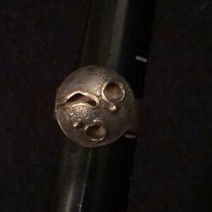 Unique and beautiful sterling silver & 14 carat gold designer ring size 4.75